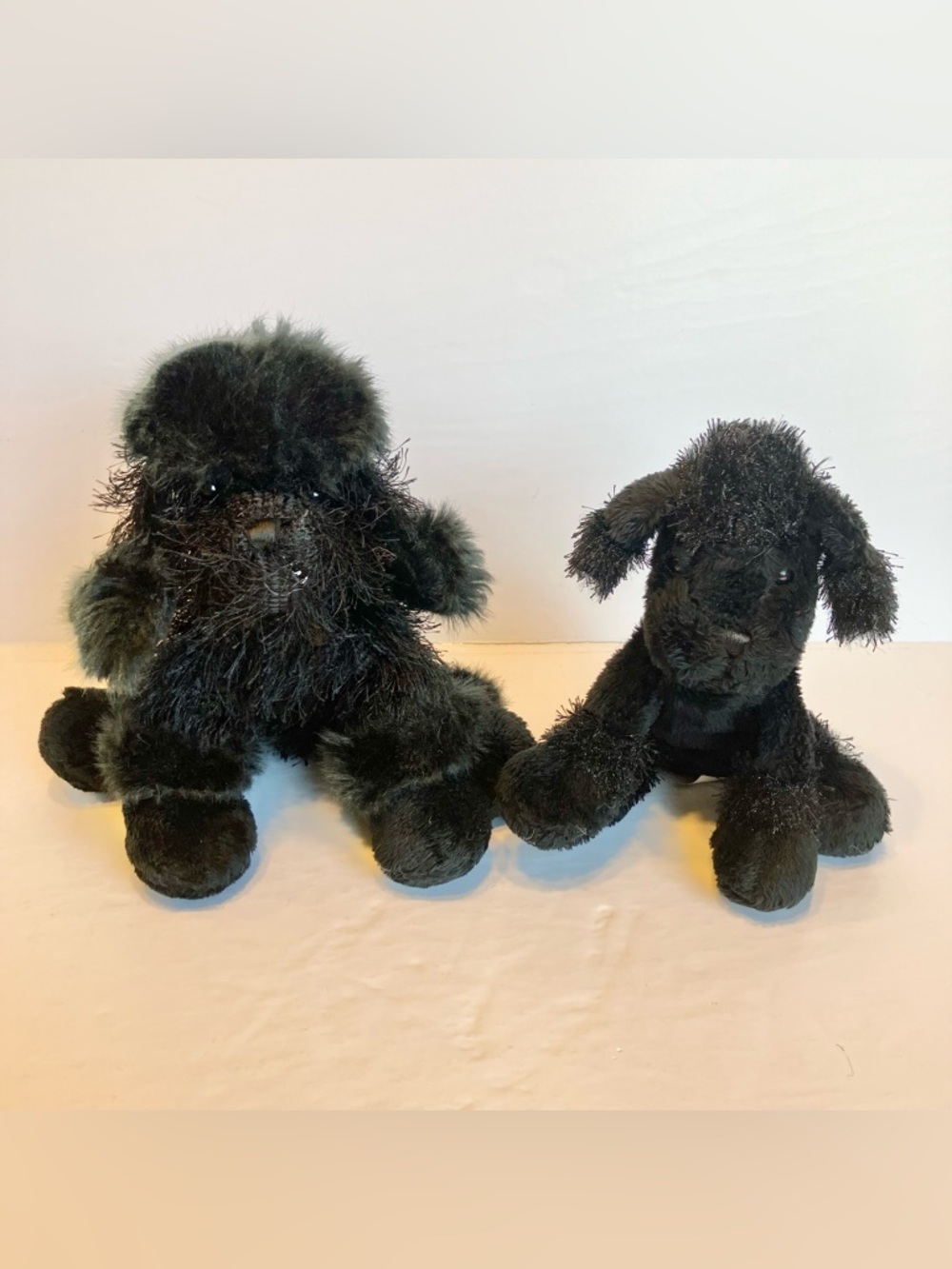 Ganz Webkinz Black Poodle & Lil Kinz Black Poodle HM191 + HS191 Plush Set